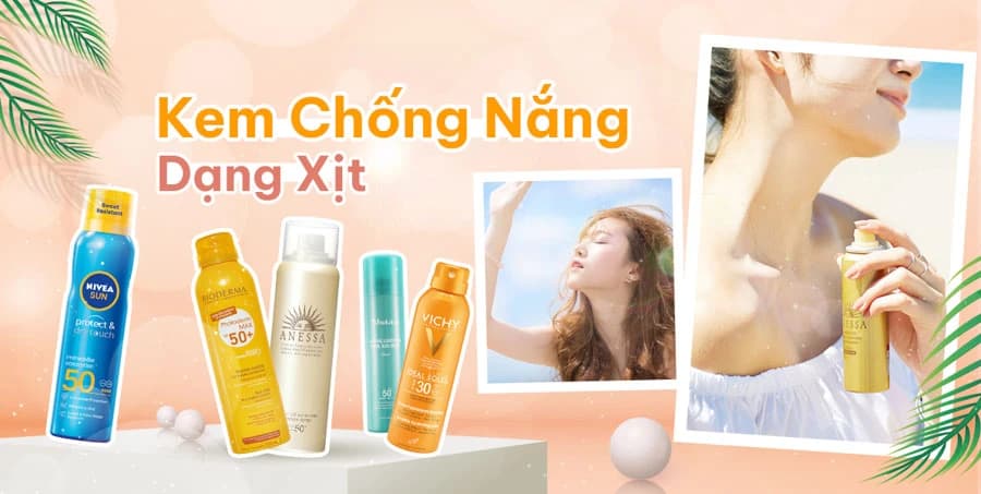 10 dòng kem chống nắng dạng xịt đình đám đáng mua nhất 2023