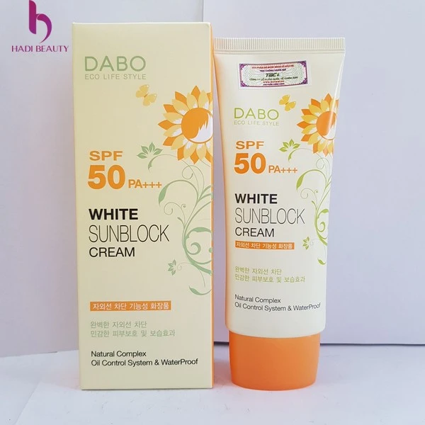 giá kem chống nắng Dabo White Sunblock Cream SPF 50 PA+++