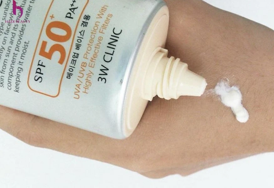 Kem chống nắng giá học sinh 3W Clinic Intensive UV Sunblock Cream