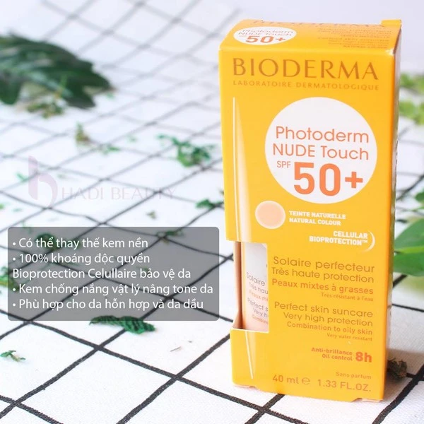 kem chống nắng không chứa cồn Bioderma Photoderm Max Aqua Fluide SPF50 PPD24 giúp khỏe da