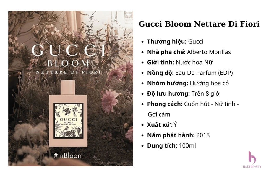 Nước hoa Gucci Bloom Nettare Di Fiori ra mắt nhằm nâng cấp vẻ đẹp bí ẩn và quyến rũ của phụ nữ