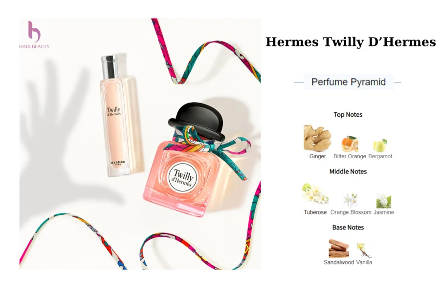 Hương thơm của Hermes Twilly Perfume là sự kết hợp ngọt ngào và ấm áp