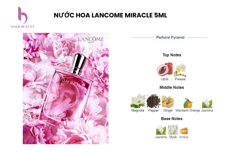 miracle 5ml mang đến những nốt hương kỳ diệu