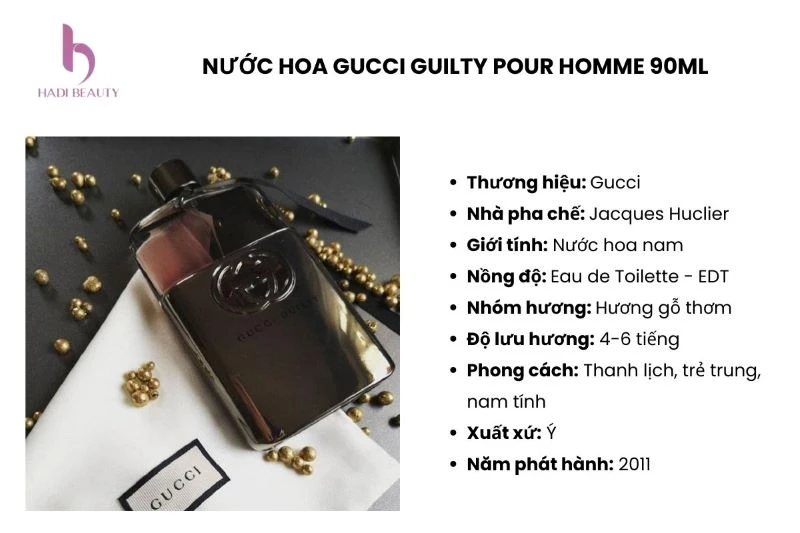 Gucci Guilty là dòng nước hoa nam được yêu thích hiện nay