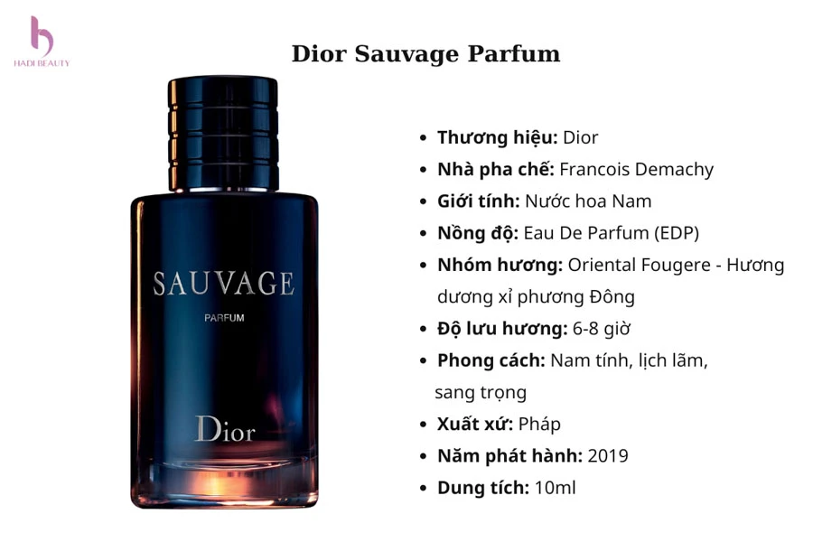 sự kết hợp hoàn hảo trong thành phần mùi hương của nước hoa dior sauvage parfum