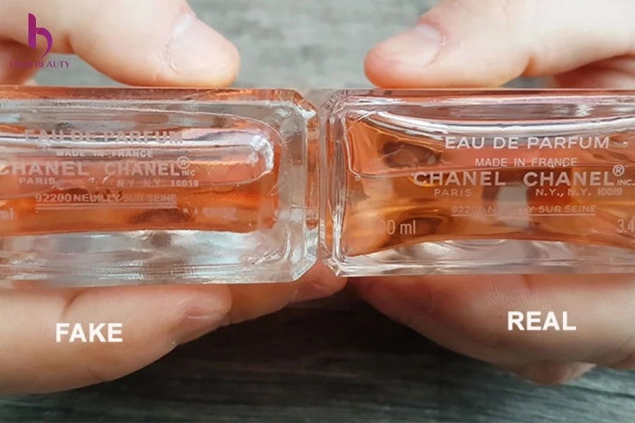 Cách phân biệt nước hoa Chanel thật giả thông qua độ dày đáy chai