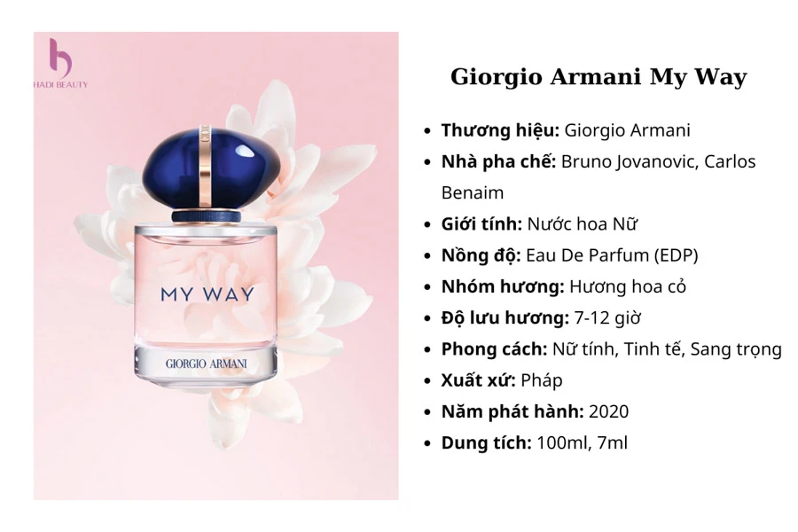 perfume de giorgio armani my way với hương thơm riêng biệt cho những người phụ nữ hiện đại