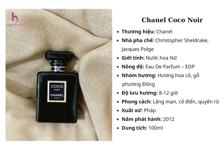 Chai nước hoa Chanel coco noir với thiết kế có một không hai