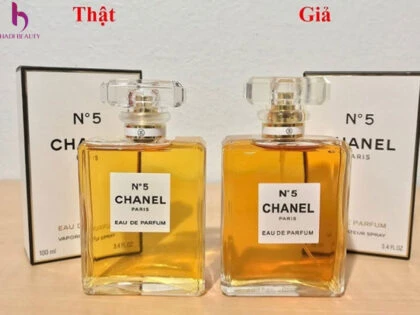 Cách check nước hoa chính hãng Chanel No5 Paris qua màu sắc