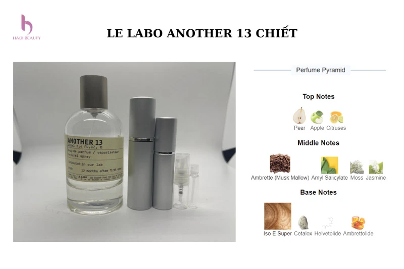 Nước hoa Le Labo 13 gồm 3 tầng hương chính