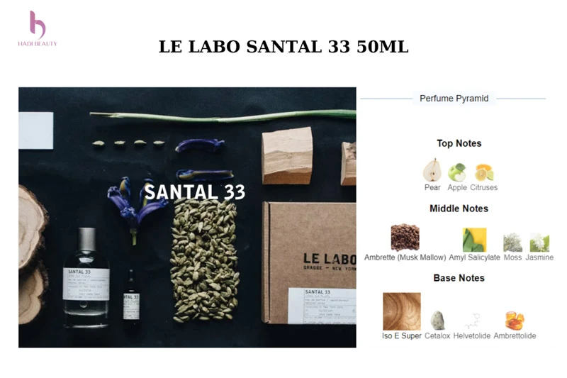 Hương thơm unisex của nước hoa Le Labo 33 50ml santal dành cho mọi đối tượng