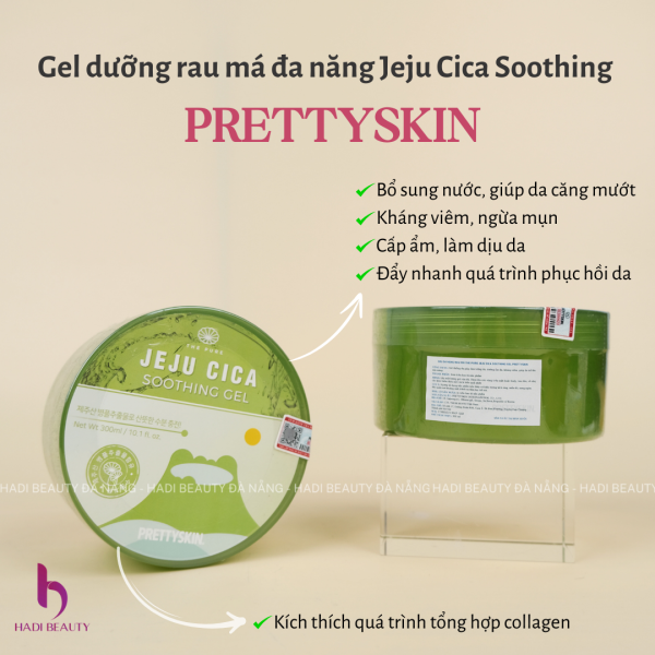 Kem Dưỡng Prettyskin Jeju Cica Soothing Gel - 300g