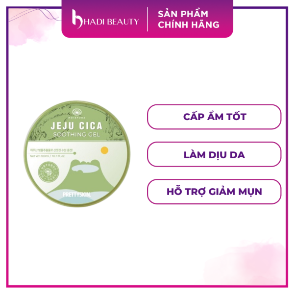 Kem Dưỡng Prettyskin Jeju Cica Soothing Gel - 300g